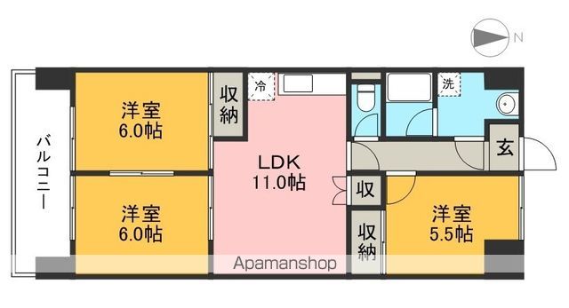 セーブ大谷 402号室 間取り