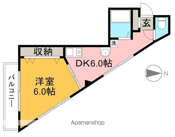 ラフィング　フラット 201号室 間取り