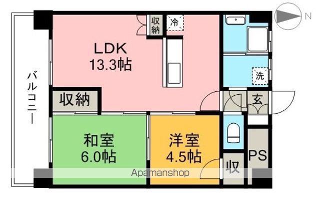 Ｎ＆Ａ　ＡＰＡＲＴＭＥＮＴ 507号室 間取り
