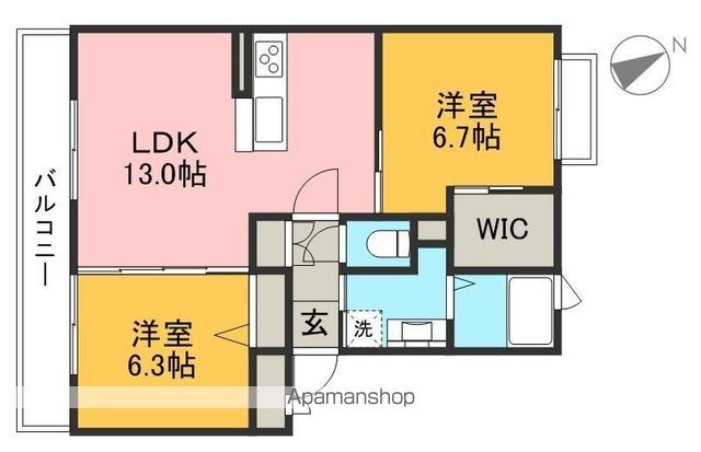 シャーメゾン　スマイル 203号室 間取り