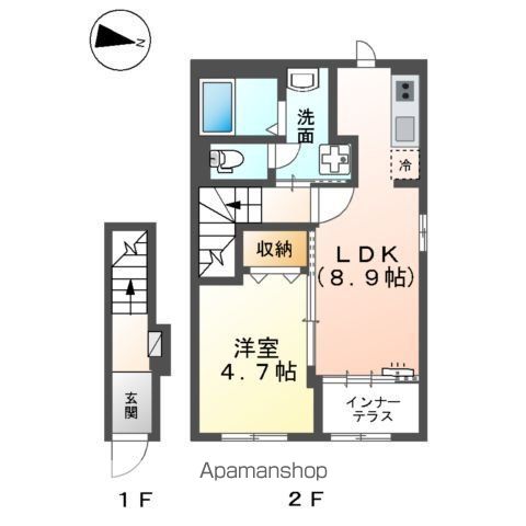 アンセリジェⅡ 202号室 間取り