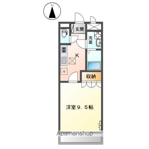 グランディール・城山 105号室 間取り