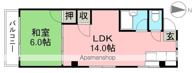 シティーハイツ 401号室 間取り