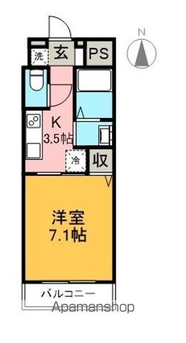 コーラル 202号室 間取り