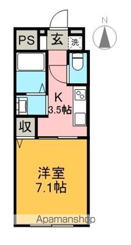 コーラル 105号室 間取り
