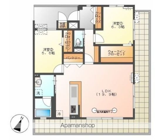 パルクエンテ 301号室 間取り