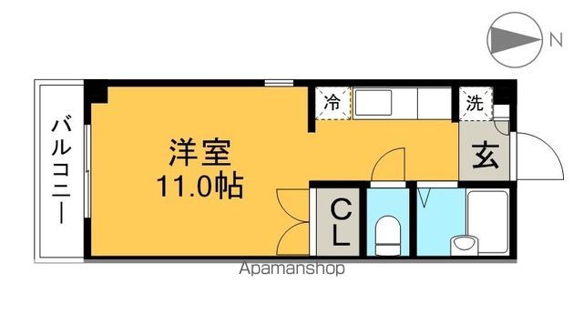 エトワール旭天神 305号室 間取り