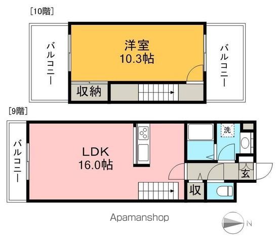 ＡＬＣＯー２ 905号室 間取り