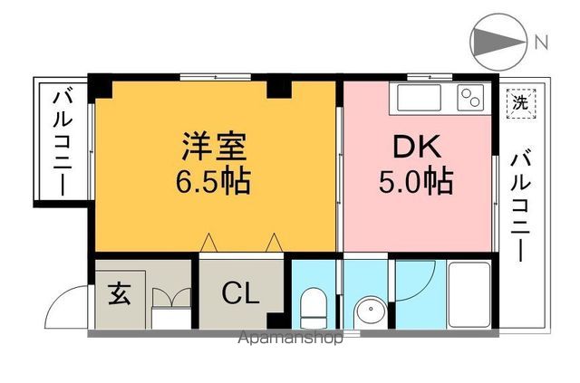 コーポ品川 201号室 間取り