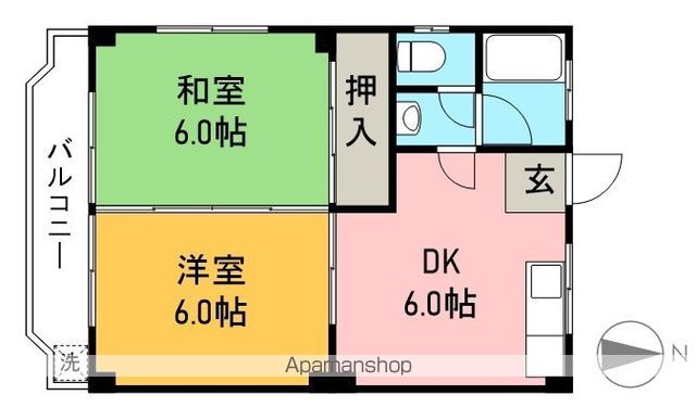 舟戸ハイツ 303号室 間取り