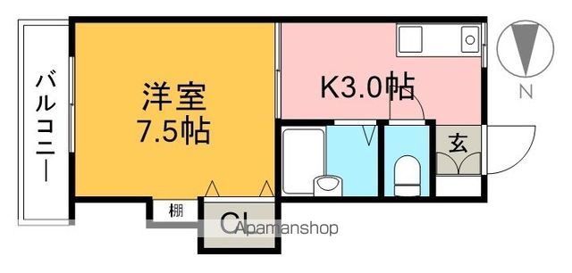 碧里 1C号室 間取り