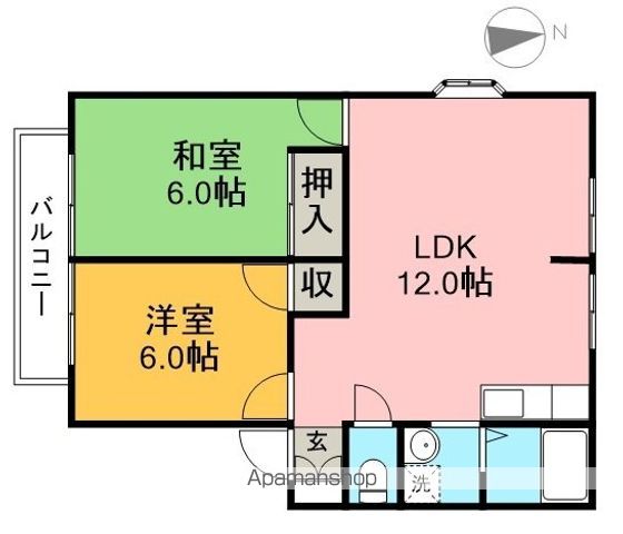 サンビレッジＦ　Ａ棟 101号室 間取り