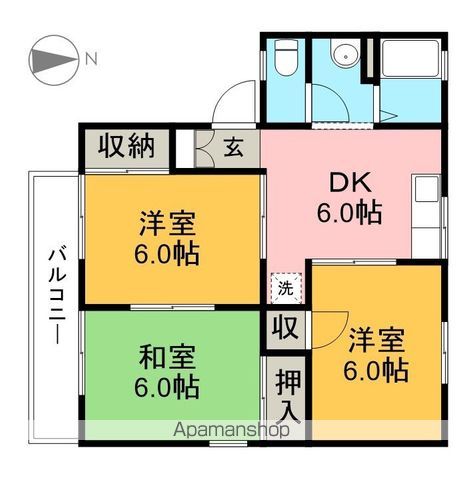 ハイツベルドンナ 105号室 間取り