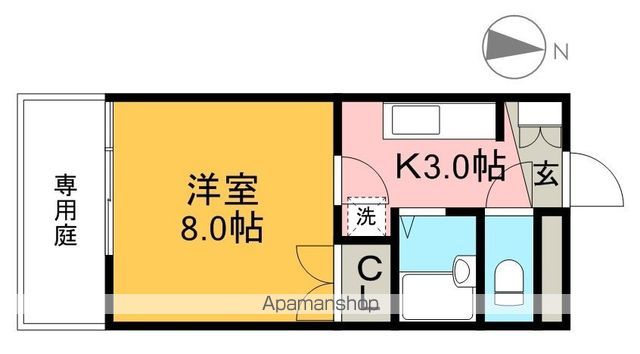 コーポ成岡 102号室 間取り