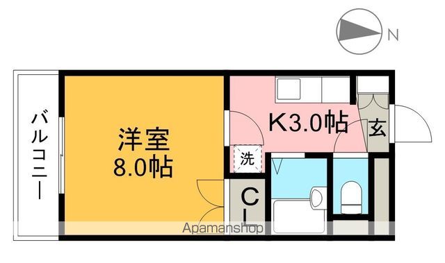 コーポ成岡 203号室 間取り