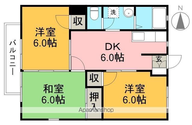 コーポまりも 101号室 間取り