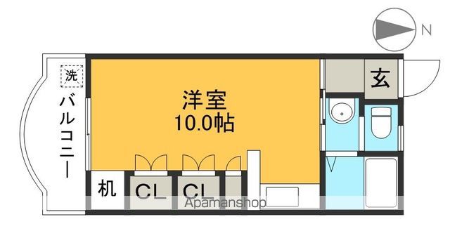 ロゼ 1B号室 間取り