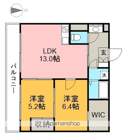 ＡＬＣＯー２ 303号室 間取り
