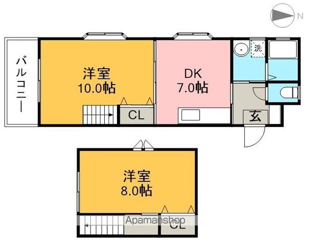 メゾンレーヴ南久万 203号室 間取り