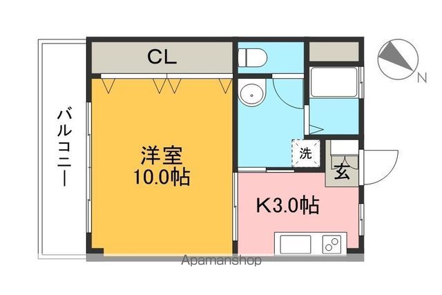 ＡＢＩＤＥ 411号室 間取り