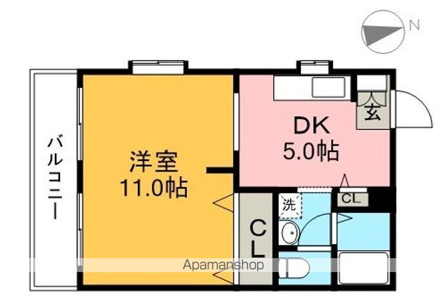 ヴィラファイン七里 302号室 間取り