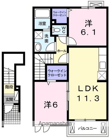 メゾンブローテ　Ｂ 202号室 間取り