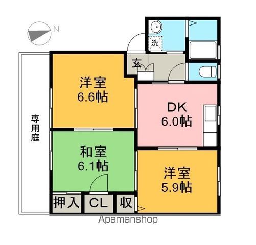 シャーメゾン橋田　Ｃ棟 103号室 間取り