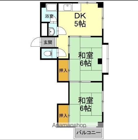 能茶山ハイツ 305号室 間取り