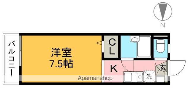 コーポエルム 203号室 間取り