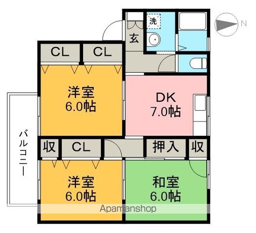 マンションハウス中村Ⅱ 201号室 間取り