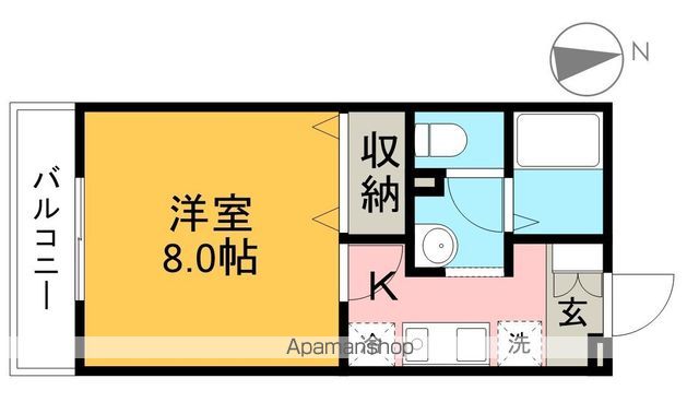 コンフィアンサ山本 102号室 間取り