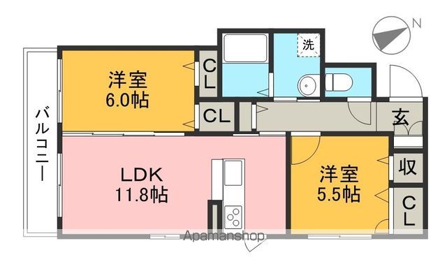 ルピナス・ＫⅢ 302号室 間取り
