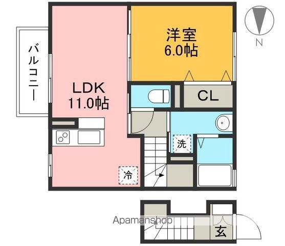 コンフォート倉 202号室 間取り