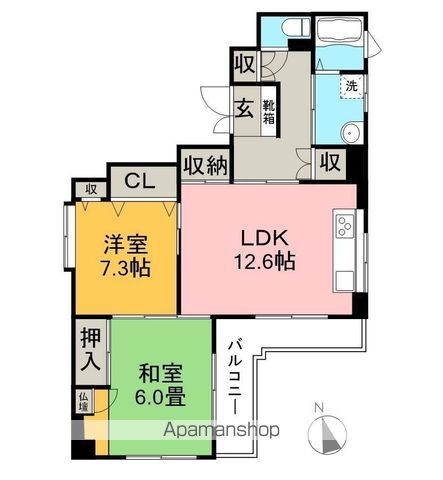 メゾン　るふる 703号室 間取り