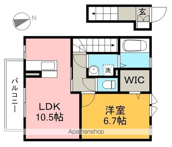 エクセル２１ 201号室 間取り