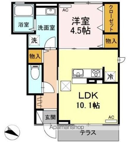 かもべハイム 103号室 間取り