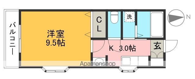シェモア　エマール 201号室 間取り