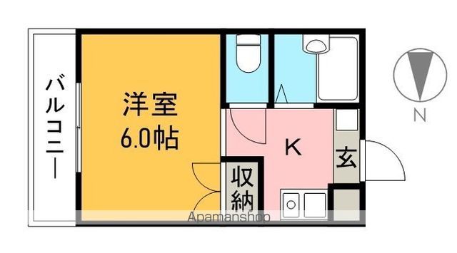 サニーパレス朝倉 504号室 間取り