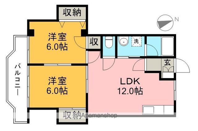 比島セブンコーポ 22号室 間取り