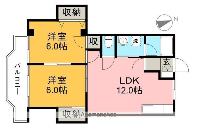 比島セブンコーポ 22号室 間取り
