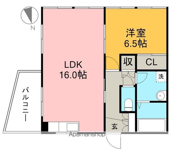 ＣＡＳＡ・ＤＩ・ＳＯＬＥ　南棟 201号室 間取り