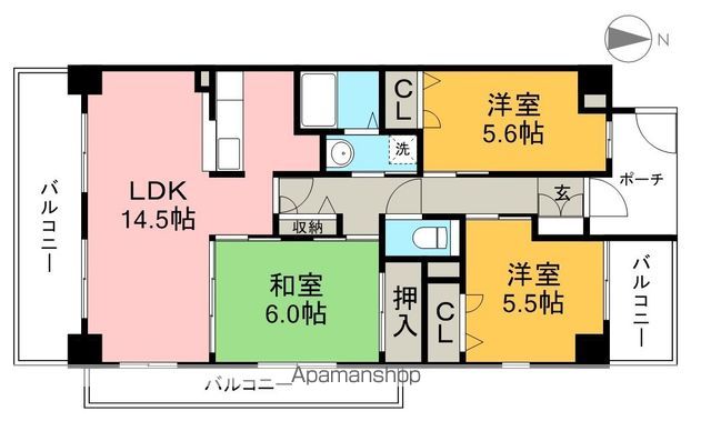 リヴィエール大高 301号室 間取り