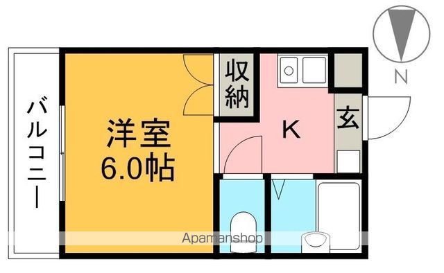 サニーパレス朝倉 107号室 間取り