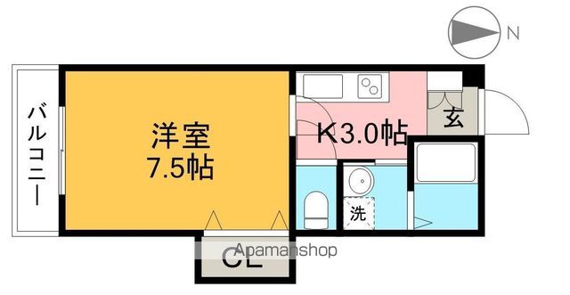 サンコート南はりまや 202号室 間取り
