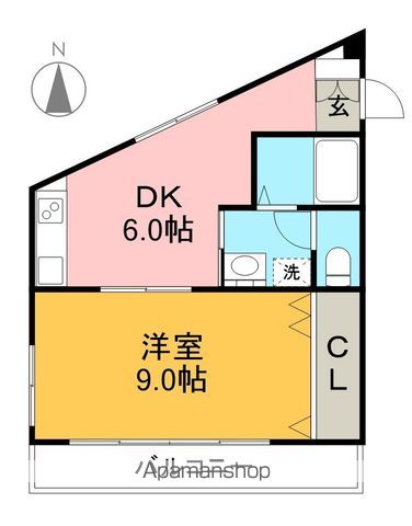 フラットミソノ 302号室 間取り