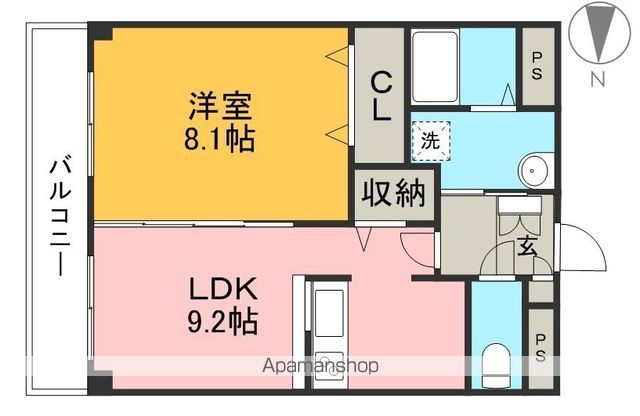 プラテリア．Ｎ 406号室 間取り