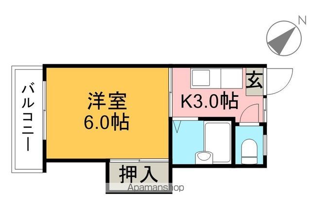 春野ハイツ 205号室 間取り