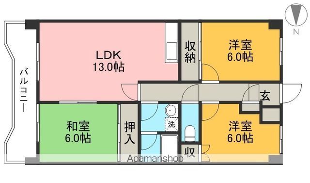 ヴィラソレイユ 503号室 間取り