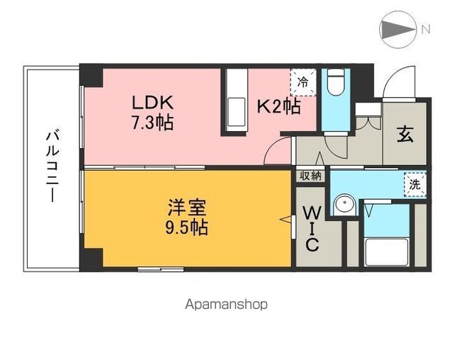フォブールカメーリエ 201号室 間取り