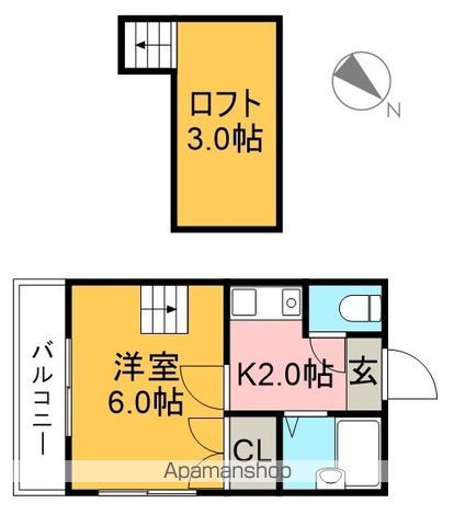ホワイトパレス 203号室 間取り